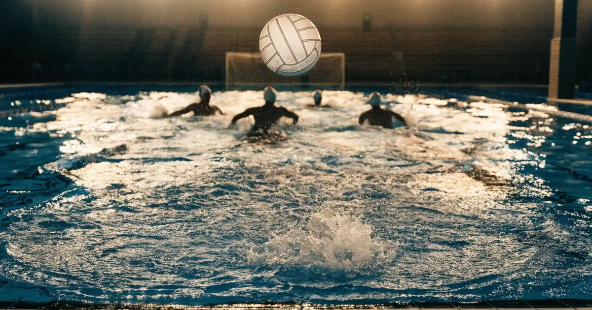 Un pallone da calcio sul dischetto del centrocampo di un prato, alla luce del mattino