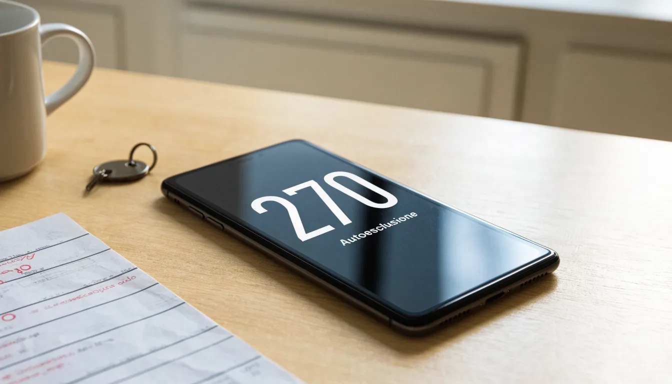 Un documento di identità appoggiato accanto a uno smartphone con un timer sullo schermo, su un tavolo da cucina