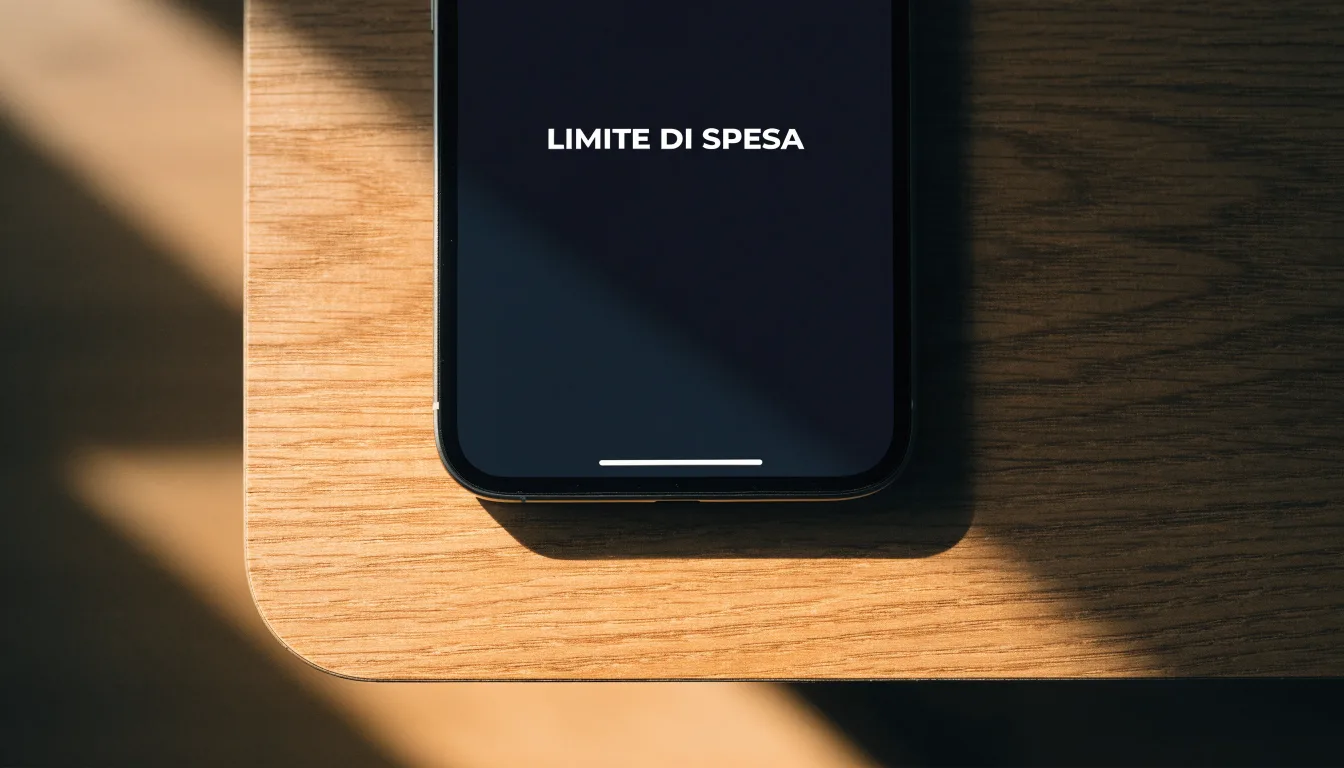 Un foglio di concessione in carta con un timbro rosso, appoggiato su una scrivania di legno accanto a una penna